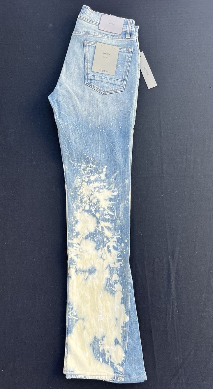 HUDSON Jeans Walker Paint Splatter Flare Jeans Men's Size 31 NWT